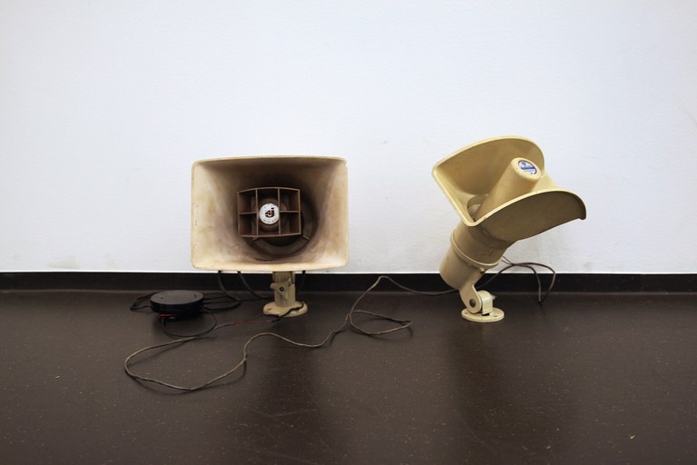 Espen Sommer Eide: The Distribution of the Audible, 2015 (Lydinstallasjon) – Foto: Eliyah Mesayer Espen Sommer Eide: The Distribution of the Audible, 2015 (Lydinstallasjon)