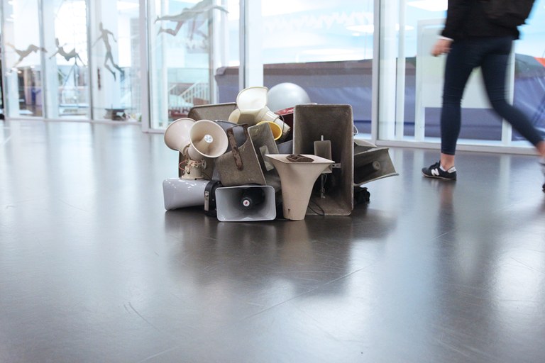Espen Sommer Eide: The Distribution of the Audible, 2015 (Lydinstallasjon) – Foto: Eliyah Mesaye Espen Sommer Eide: The Distribution of the Audible, 2015 (Lydinstallasjon)